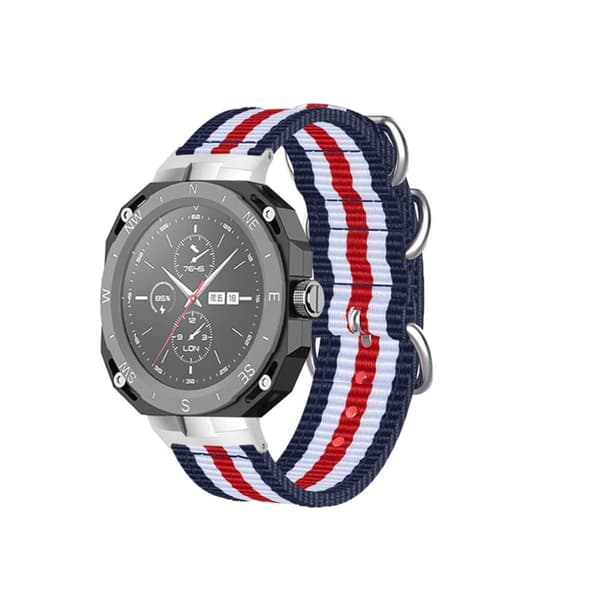Huawei Watch GT Cyber nylon-urrem - Blå / Hvid / Rød Multicolor