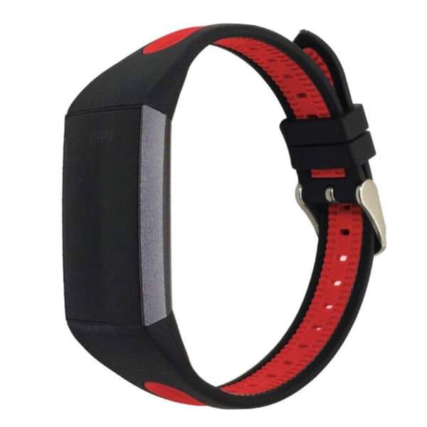 Fitbit Charge 3 Tofarget Klokkerem Av Silikon - Svart/Rød Multicolor
