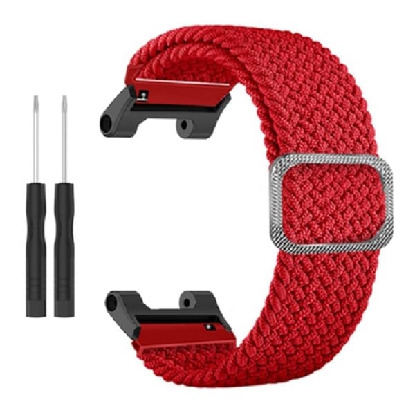 Amazfit T-Rex Pro / T-Rex / Ares fleksibel nylon urrem - Rød Red