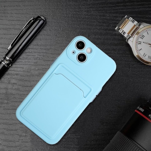 Kortholdercover til iPhone 13 Mini - Baby Blue Blue