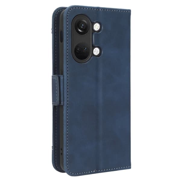 Stilfuldt Læder Etui med Pung til OnePlus Ace 2v - Blå Blue