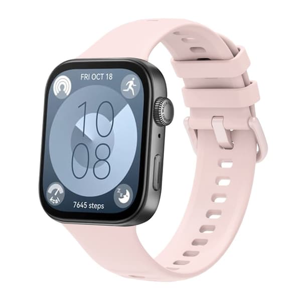 Huawei Watch Fit 3 Silicone Watch band Adjustable Strap Replacement - Pink Rosa