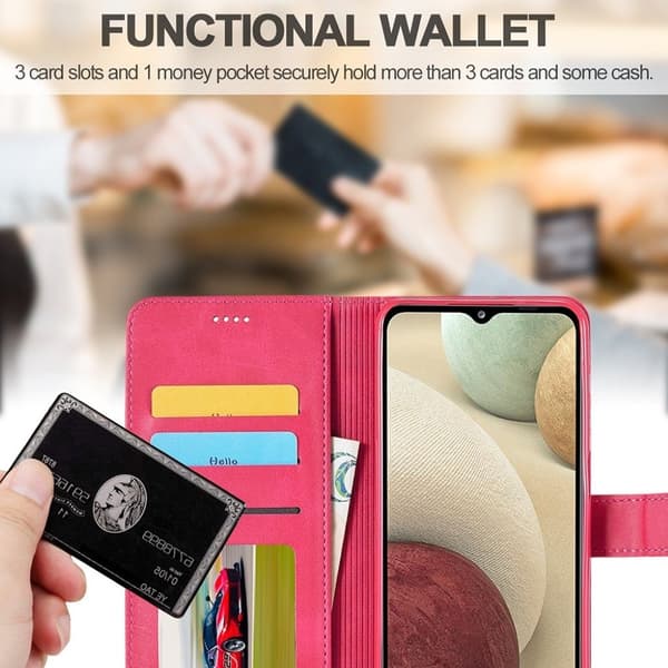 LC.IMEEKE Samsung Galaxy A12 5G flip etui - Pink Pink