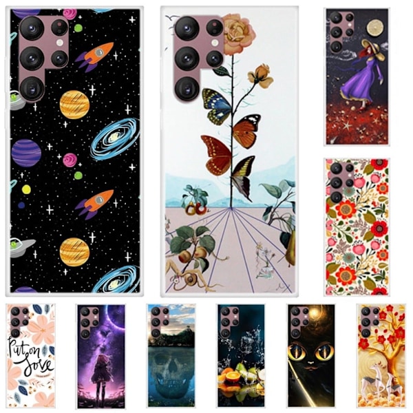Deco Samsung Galaxy S22 Ultra deksel - Frukt Multicolor