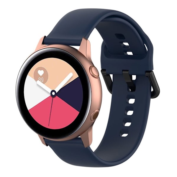 Samsung Galaxy Watch Active slidstærk silikoneurrem - mørkeblå Blue