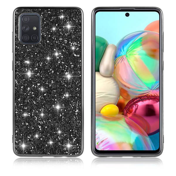 Glitter Samsung Galaxy S10 Lite Etui - Sort Black