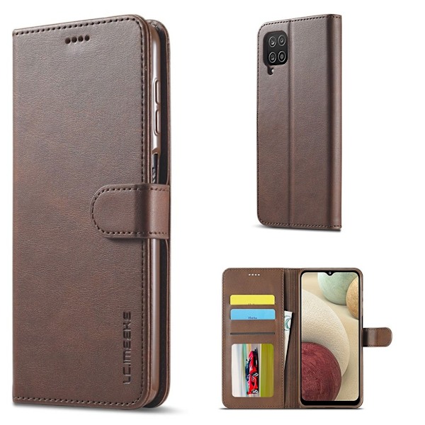 LC.Imeeke läder Samsung Galaxy A22 4G fodral - Brun Brun