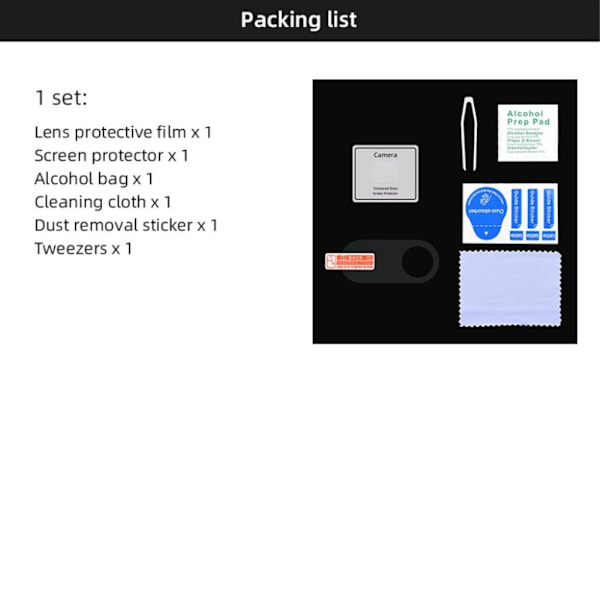 Fimi Palm 2 HD tempered glass screen protector Transparent