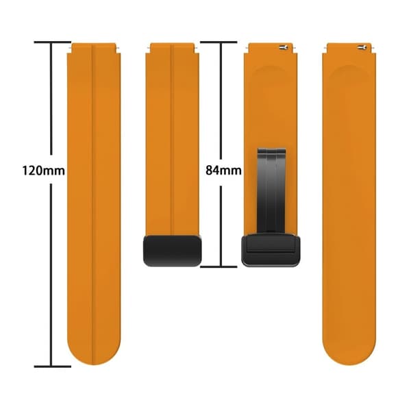 19mm silikonihihna hopeisella soljella Haylou / Noise / Letscom / Willful / Umidigi kelloon - Sininen Blue