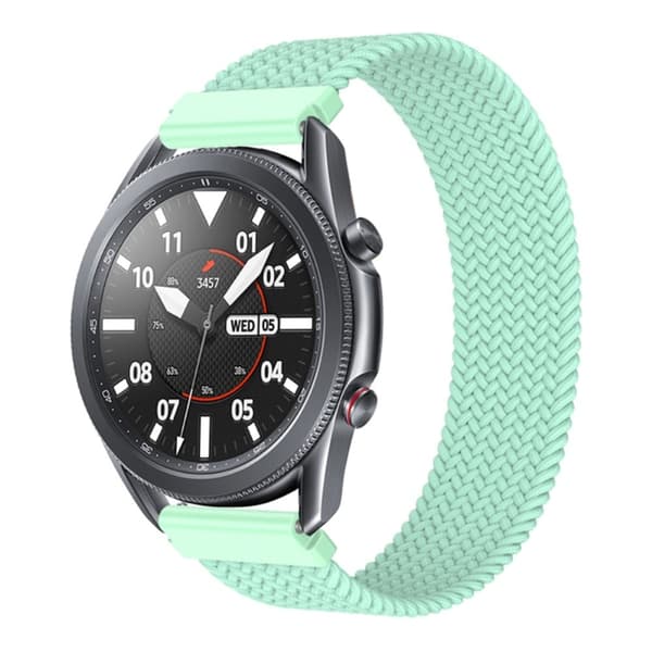 Samsung Galaxy Watch 3 (45 mm) elastisk nylon-urrem - Bønne Grøn Størrelse: Xs Green
