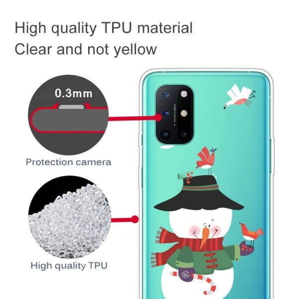 Joulu OnePlus 8T tapauksessa - Lumiukko Ja Linnut White