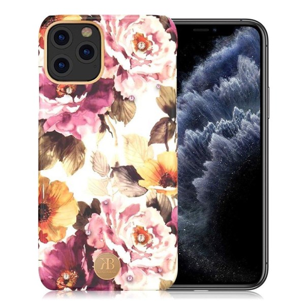 Kingxbar iPhone 11 Pro Blossom Swarovski Case - Peony Multicolor