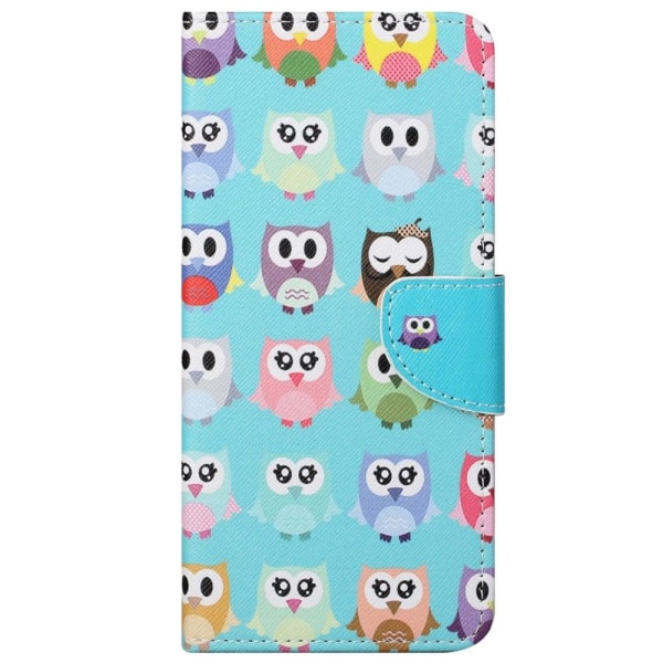 Wonderland Samsung Galaxy A73 Flip Etui - Søde Ugler Multicolor