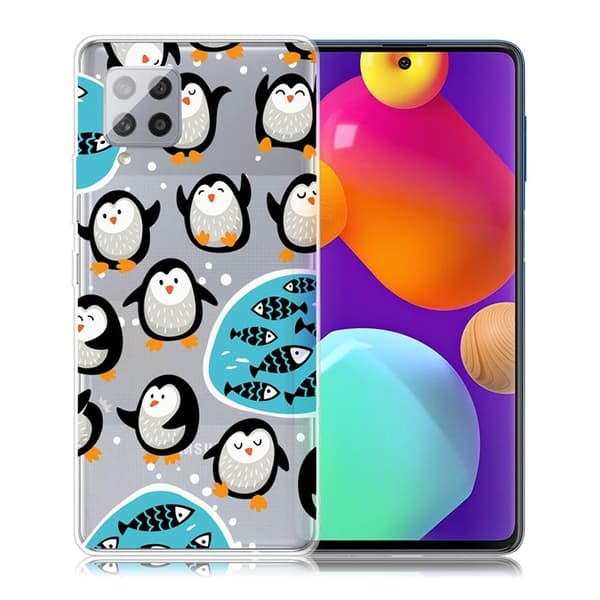 Deco Samsung Galaxy M62 / Samsung Galaxy F62 kotelot - Pingviini Multicolor