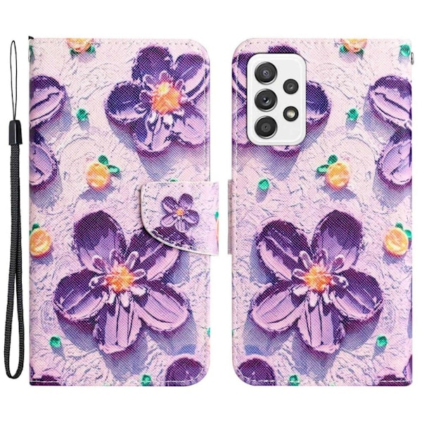 Wonderland Samsung Galaxy A33 5G Flip Etui - Lilla Blomst Purple