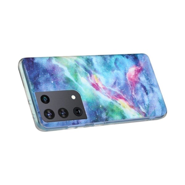 Marble design Samsung Galaxy S21 Ultra 5G kotelot - Sininen Tähtitaivas Blue