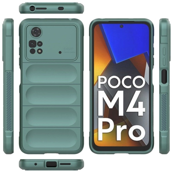 Mjukt greppformat Xiaomi Poco M4 Pro skal - Grön Grön