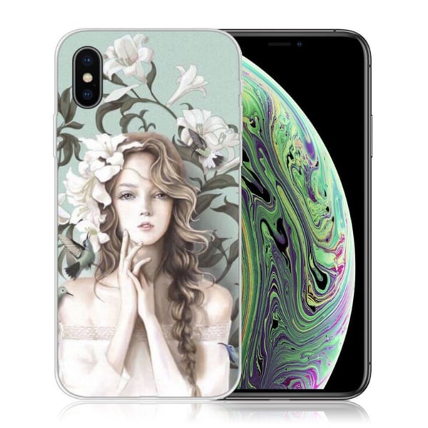 Etui med mønsterprint til iPhone XS - Pretty Girl Multicolor