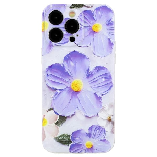 Deco iPhone 15 Pro Max kotelot - Violetti Kukka Purple