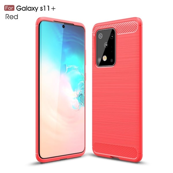 Carbon Flex etui - Samsung Galaxy S20 Ultra - Rød Red