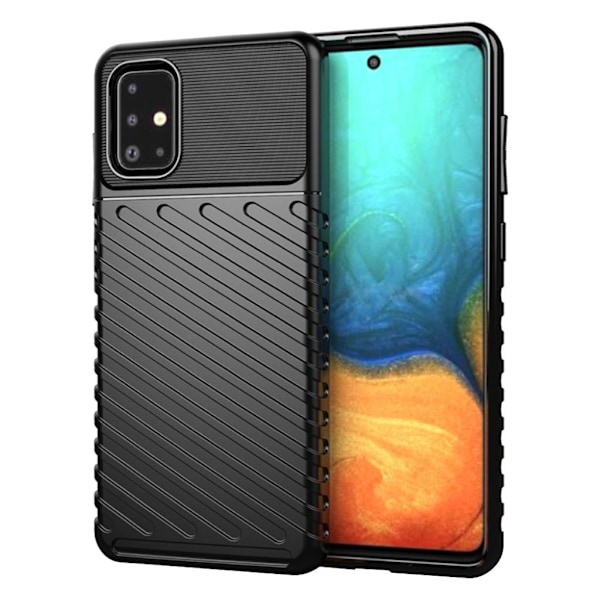 Thunder Samsung Galaxy A71 etui - Sort Black