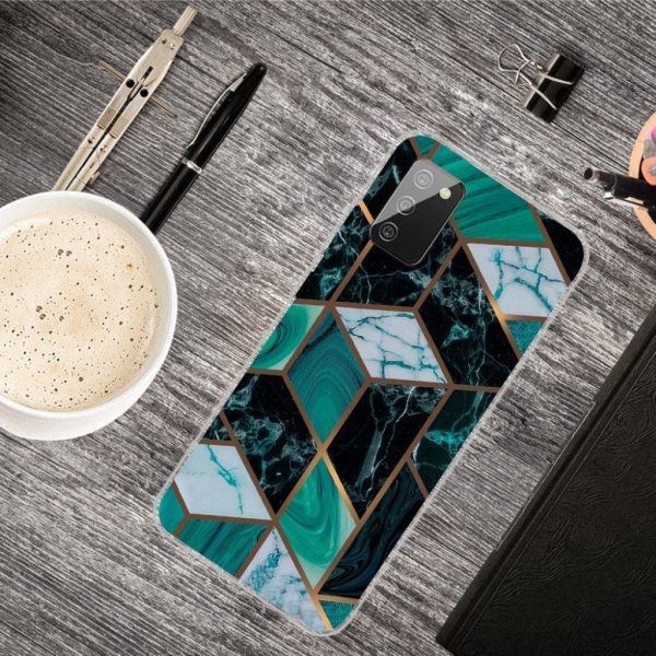 Marble Samsung Galaxy A02s Etui - Emerald marble Green