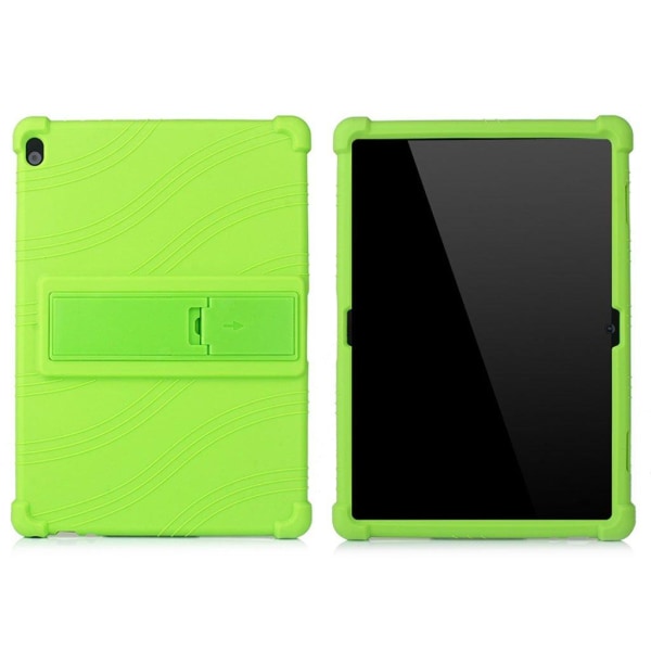 Silicone slide-out kickstand design case for Lenovo Tab M10 - Gr Green