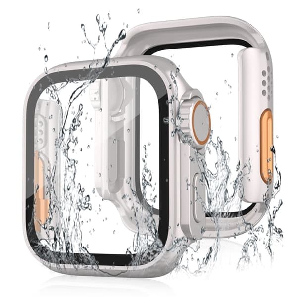 Apple Watch SE 2022 (44mm) / SE 44mm suojus karkaistulla lasilla - Starlight Silver grey