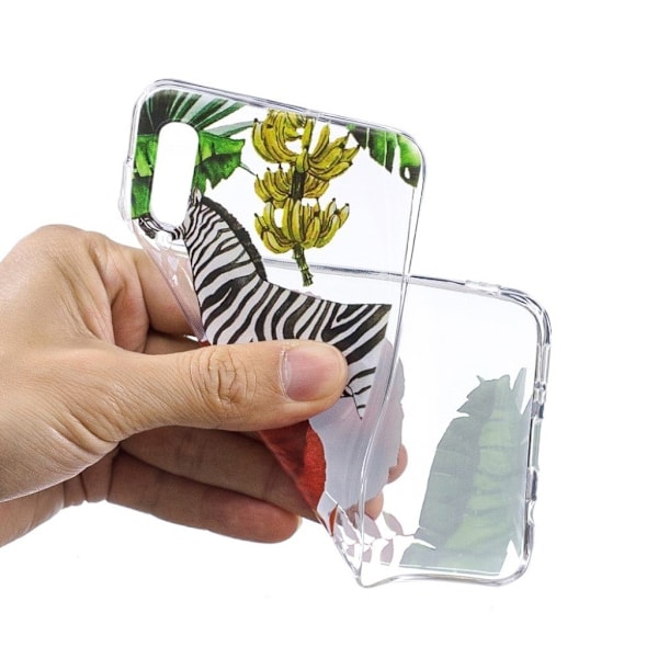 Samsung Galaxy A50 mønstret etui - Zebra Multicolor