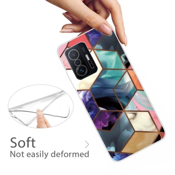 Marble Xiaomi 11T / 11T Pro Etui - Farverig Terning Tile Multicolor