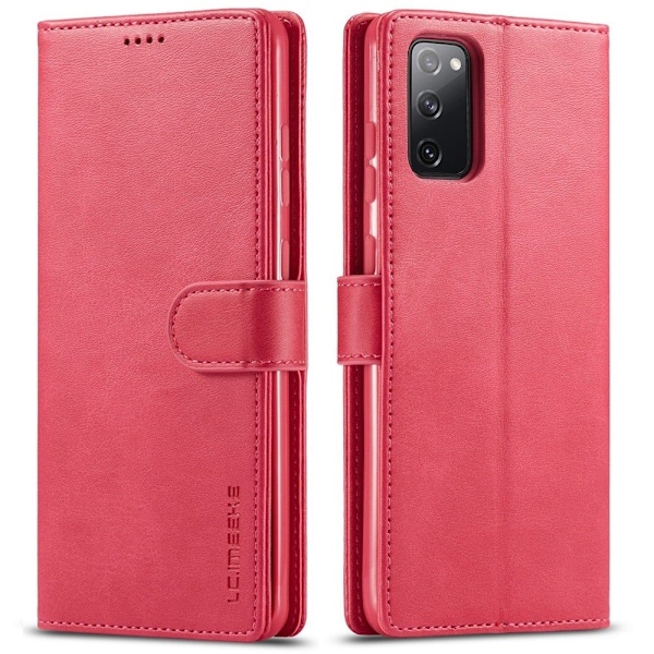 LC.Imeeke läder Samsung Galaxy M52 5G fodral - Röd Röd