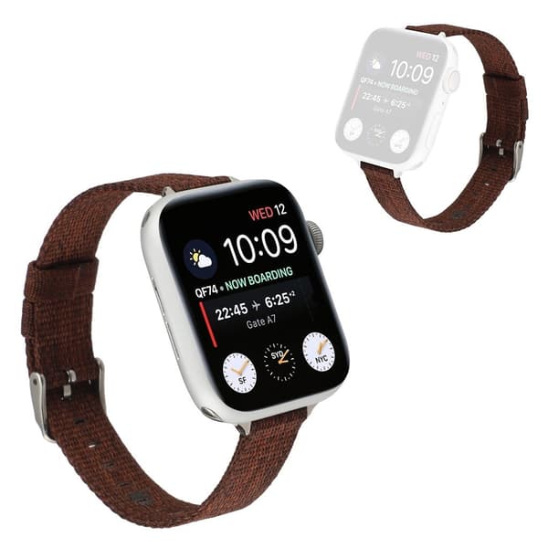 Apple Watch Series 6 / 5 40 mm urrem i nylon - Kaffe Brown