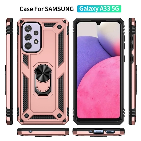 Ring Guard - Samsung Galaxy A33 5G - Ruusukulta Pink