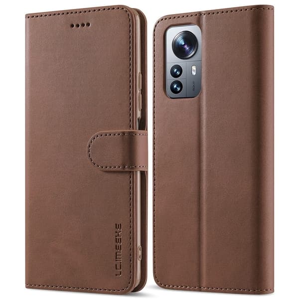 LC.IMEEKE Xiaomi 12 Pro flip etui - Brun Brown