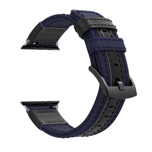 Apple Watch (45 mm) stilfuld urrem i nylon - Blå Blue