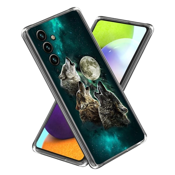 Deco Samsung Galaxy A54 Suojakotelo - Three Wolves Green