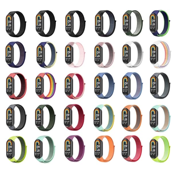 Xiaomi Smart Band 8 kul nylonrem - Ankergrå Silver grey