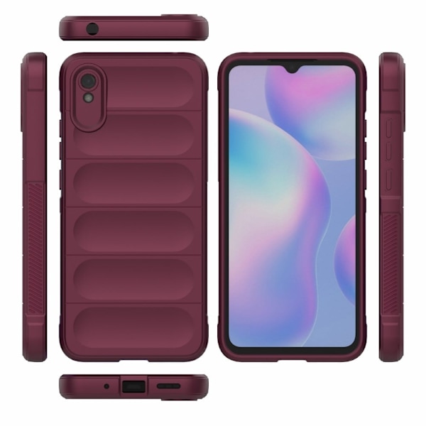 Blødt grebsformet cover til Xiaomi Redmi 9A - Rød Red