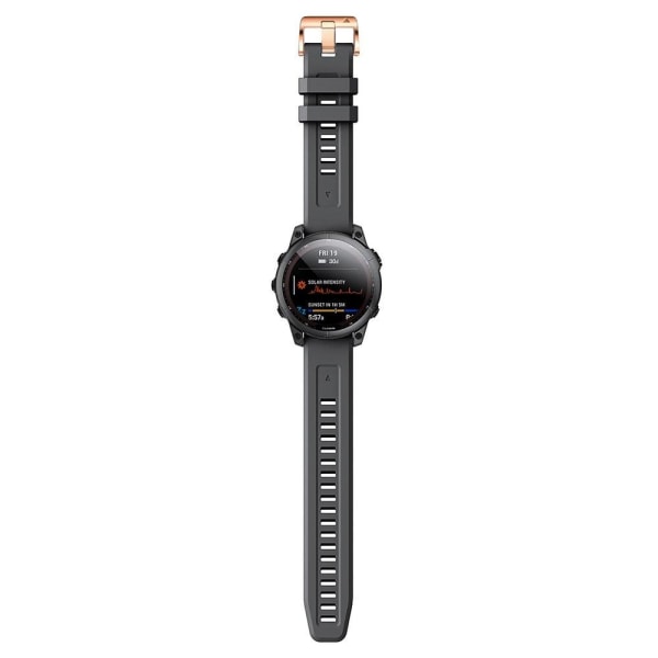 Urrem i silikone til Garmin Fenix 7S - Sort Black