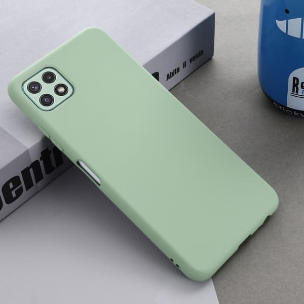 Matt flytende silikondeksel for Samsung Galaxy A22 5G - Grønn Green