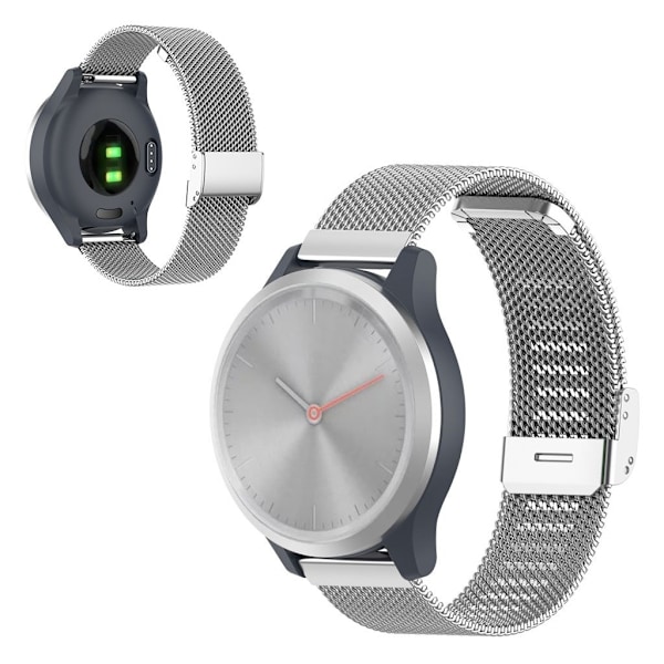 Garmin Vivomove 3s / Vivoactive 4S rustfrit stål urrem - Sølv Silver grey