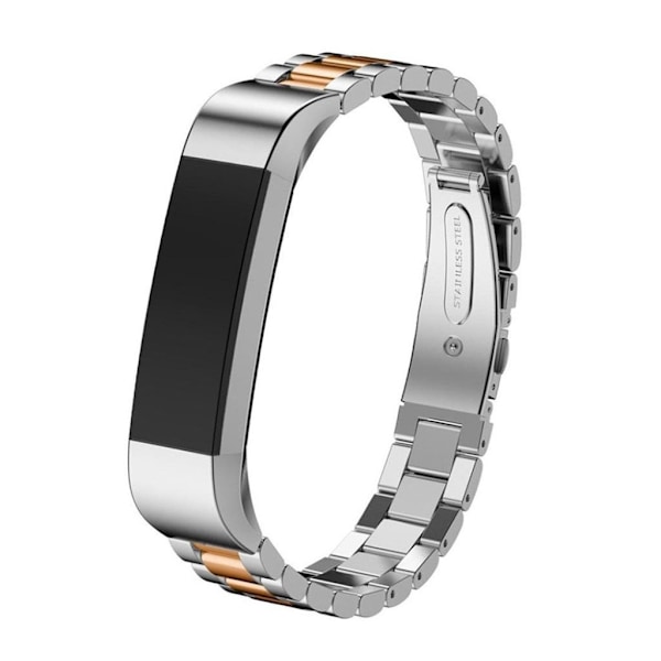 Fitbit Alta rostfritt stål klockarmband - Guld / Silver Silvergrå