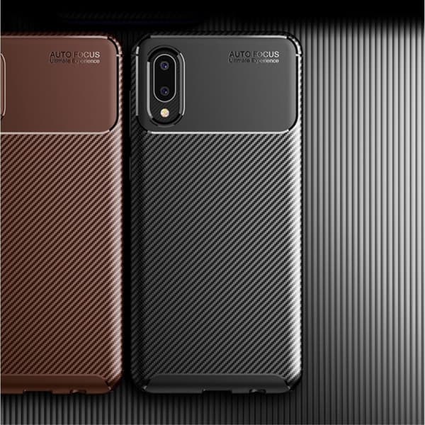 Carbon Shield Samsung Galaxy A02 kotelot - Ruskea Brown