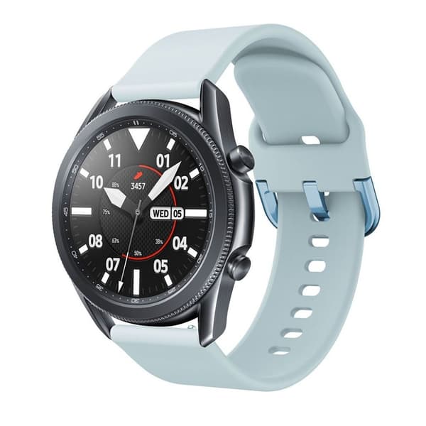 Samsung Galaxy Watch 3 (45mm) simple silikon klockarmband - baby blå Blå