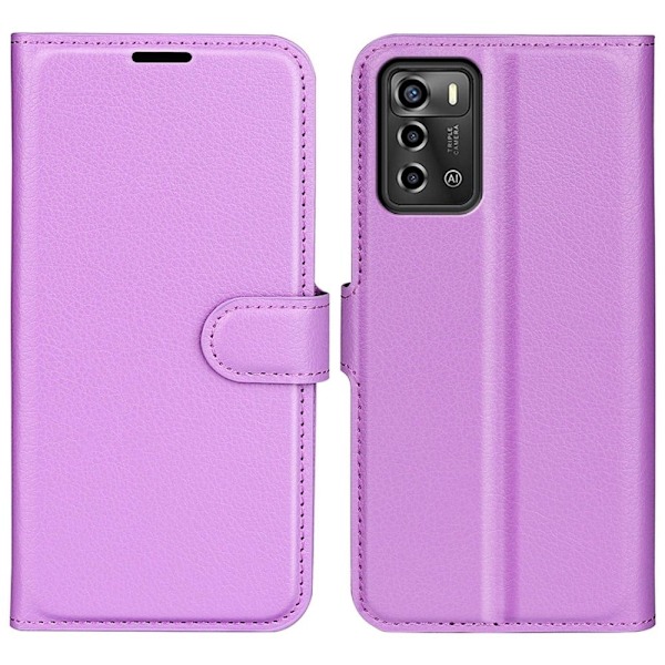 Klassisk ZTE Blade A72 Flip Etui - Lilla Purple