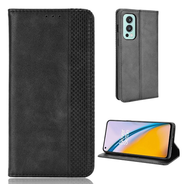 Bofink Vintage läder OnePlus Nord 2 5G fodral - Svart Svart