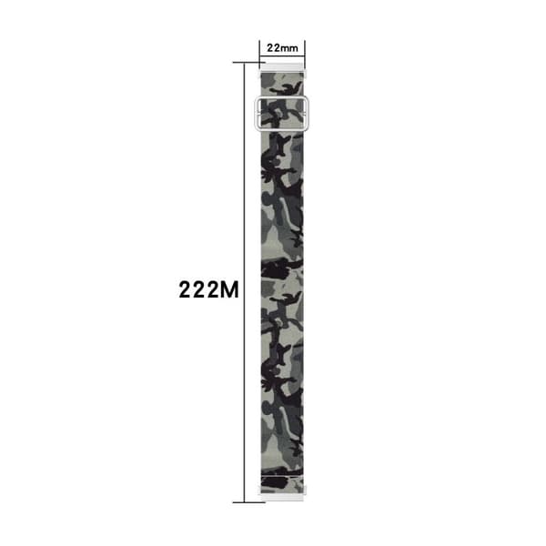 22 mm nylonurrem med universalmønsterprint - Krysantemum Multicolor