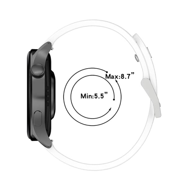22 mm dobbeltfarvet silikoneurrem til Samsung- og Huawei-ure - Midnatsblå / Grå Blue