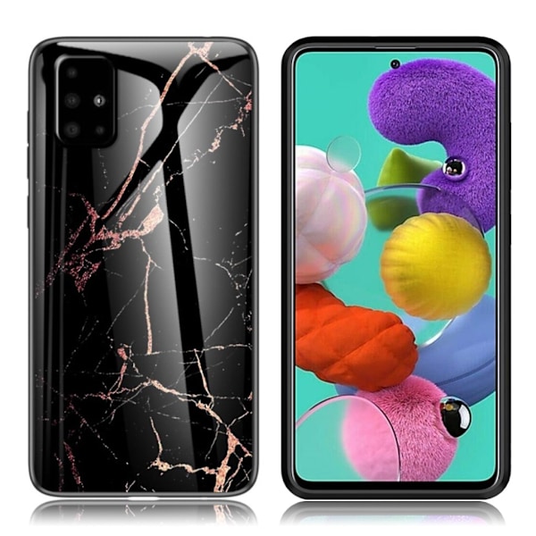 Fantasy Marmor Samsung Galaxy A51 skal - Svart/Guld Svart