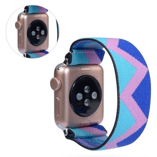 Apple Watch Series 5 / 4 44mm nylon watch band - Blue Triangle Blå